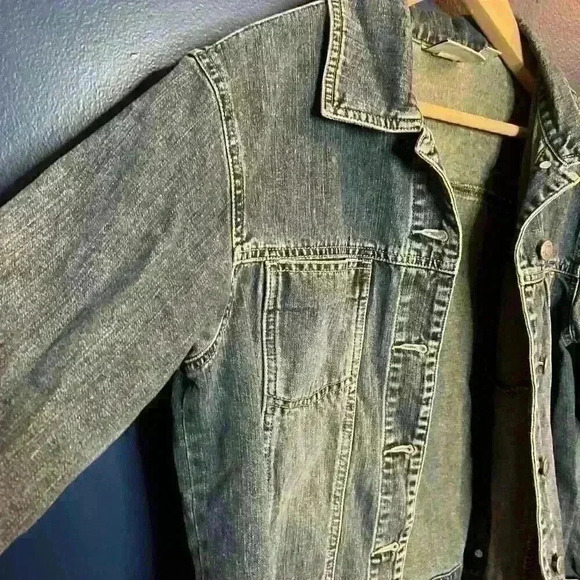 Chico’s Design Y2K Vintage 80’s 90’s Denim‎ Jean Jacket Woman’s Size 1 Med Wash - Picture 4 of 10